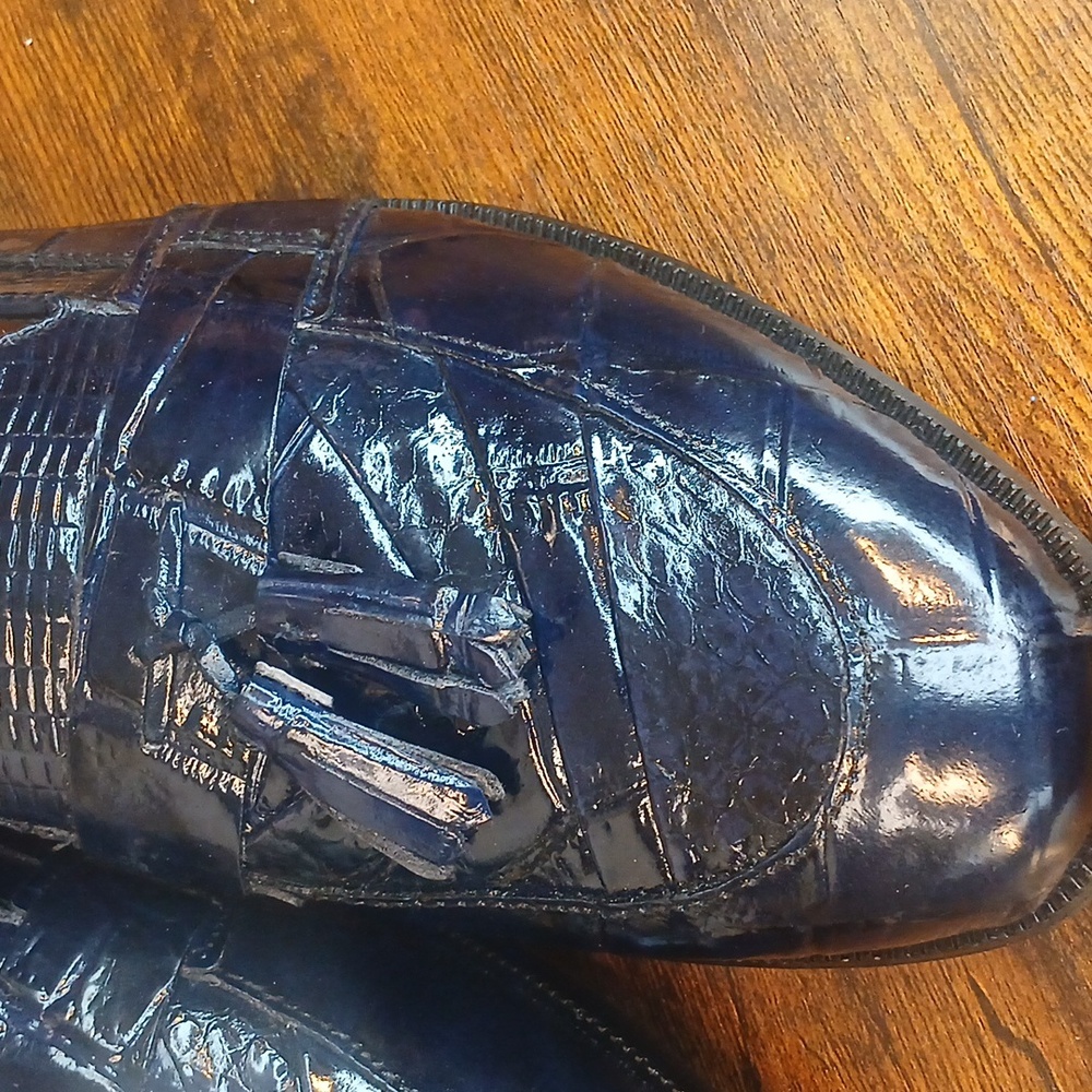 New!!! Stacy Adams Mens 8.5 M Dress Shoes Genuine Snake - Picture 8 of 9